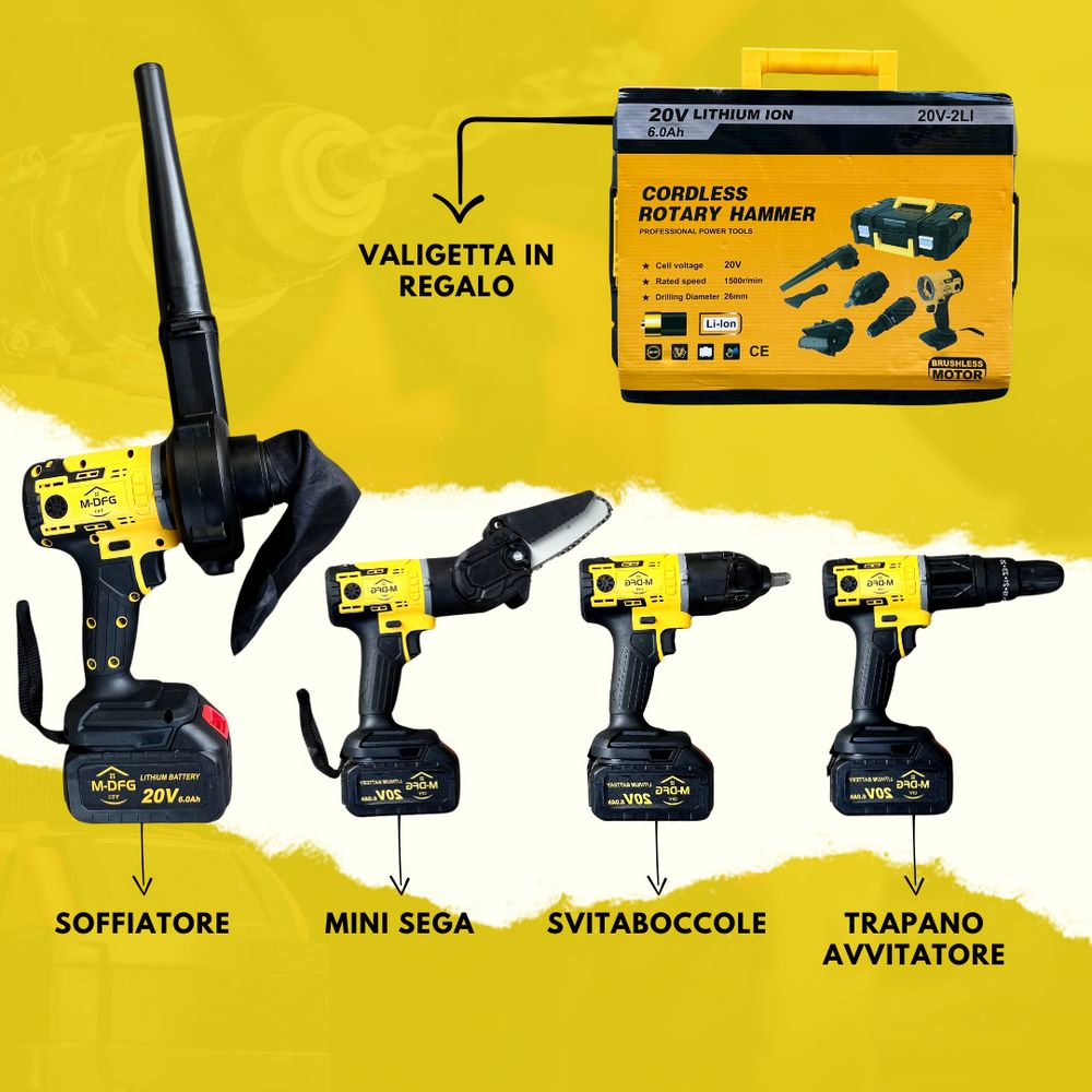 Kit Trapano Avvitatore 5 in 1