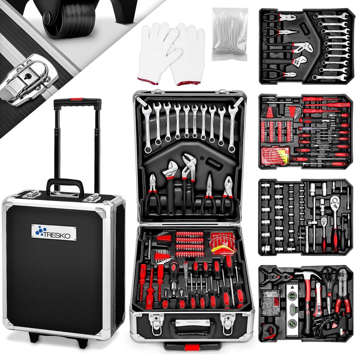 Valigia Set Attrezzi Professionale 949 Pezzi con Trolley